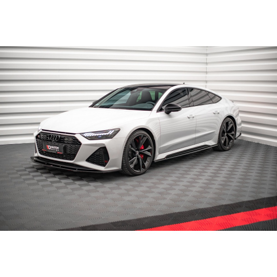Maxton Design difuzory pod boční prahy ver.2 pro Audi RS7 C8, černý lesklý plast ABS Maxton Design difuzory pod boční prahy ver.2 pro Audi RS7 C8, černý lesklý plast ABS
