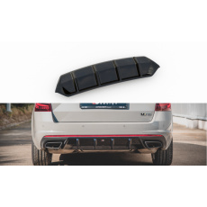 Maxton Design vložka zadního nárazníku ver.1 pro Škoda Octavia RS Mk3, černý lesklý plast ABS