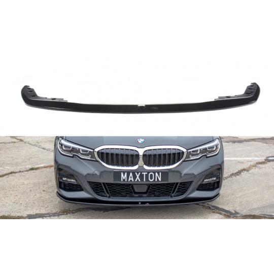 Maxton Design spoiler pod přední nárazník ver.3 pro BMW řada 3 G20 M-Pack, černý lesklý plast ABS