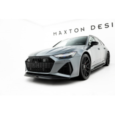 Maxton Design spoiler pod přední nárazník ver.3 pro Audi RS7 C8, černý lesklý plast ABS