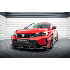 Maxton Design spoiler pod přední nárazník ver.3 pro Honda Civic Mk11 Type-R, černý lesklý plast ABS