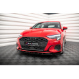 Maxton Design spoiler pod přední nárazník pro Audi A3 8Y, černý lesklý plast ABS