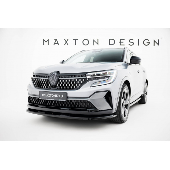 Maxton Design spoiler pod přední nárazník pro Renault Austral Mk1, černý lesklý plast ABS, Iconic, Iconic Esprit Alpine