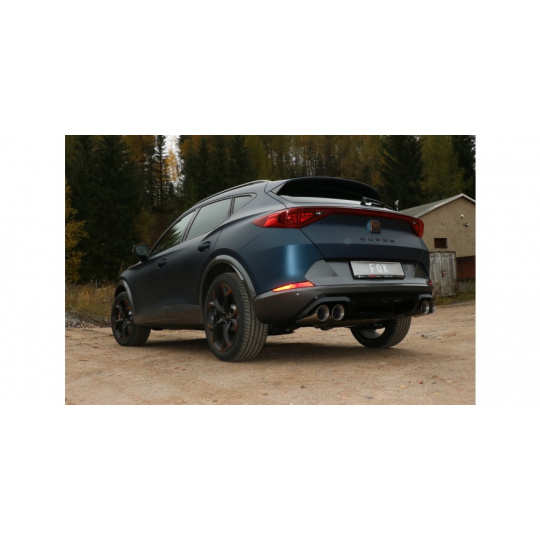 Fox Sportauspuff výfukový systém od katalyzátoru s výfukovými klapkami s koncovkou 2x100 Typ 25 na obou stranách pro Cupra Formentor 2020- s motorem 2.0 l