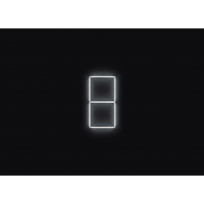 Kompletní LED čtyřhranné svítidlo bílé 6500 K, rozměr: 2 elementy 44 x 88 cm Kompletní LED čtyřhranné svítidlo bílé 6500 K, rozměr: 2 elementy 44 x 88 cm