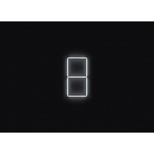 Kompletní LED čtyřhranné svítidlo bílé 6500 K, rozměr: 2 elementy 44 x 88 cm