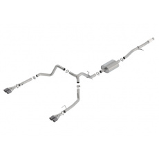 Borla Cat-Back výfukový systém "S-Type" pro Chevrolet Silverado 1500 5,3l V8, s aut. převodovkou, 2WD/AWD, EC/SB 78,8", CC/SHB 69,3", r.v. 2019-2020, typ koncovek: karbon