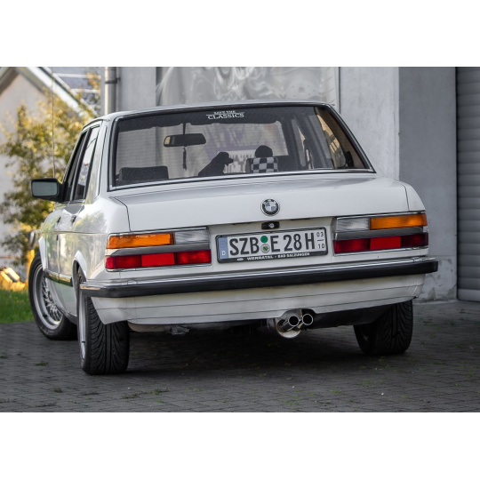 Fox Sportauspuff koncový tlumič výfuku s koncovkou 2x50 Typ 10 pro BMW řada 5 E28 s motorem 2.0