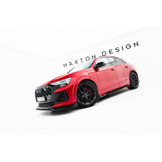 Maxton Design difuzory pod boční prahy pro Audi RSQ8 Mk1 Facelift, černý lesklý plast ABS