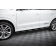 Maxton Design difuzory pod boční prahy pro Audi Q3 8U, černý lesklý plast ABS, S-Line