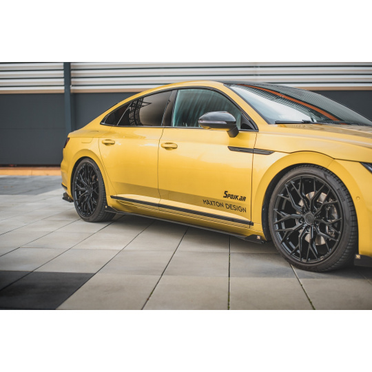 Maxton Design "Racing durability" difuzory pod boční prahy s křidélky pro Volkswagen Arteon, plast ABS bez povrchové úpravy, s červenou linkou Maxton Design "Racing durability" difuzory pod boční prahy s křidélky pro Volkswagen Arteon, plast ABS bez povrchové úpravy, s červenou linkou
