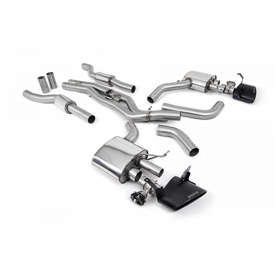 Milltek Sport výfukový systém cat-back s rezonátorem (Twin 80mm) pro Audi RS7 C8 4.0 V8 bi-turbo (bez OPF/GPF US/ROW) 2019-2024, oválné černé koncovky, OE výfuk musí být rozřezán Milltek Sport výfukový systém cat-back s rezonátorem (Twin 80mm) pro Audi RS7 C8 4.0 V8 bi-turbo (bez OPF/GPF US/ROW) 2019-2024, oválné černé koncovky, OE výfuk musí být rozřezán