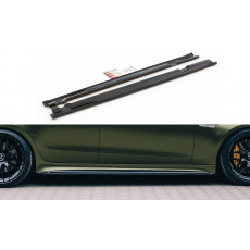 Maxton Design difuzory pod boční prahy pro Mercedes AMG GT 4 -Door Coupe GT 63S, černý lesklý plast ABS