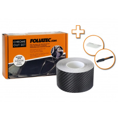 FOLIATEC Chrome Out Set - sada na změnu chromových lišt oken na černé, provedení: karbon look FOLIATEC Chrome Out Set - sada na změnu chromových lišt oken na černé, provedení: karbon look