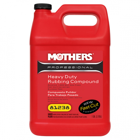 Mothers Professional Heavy Duty Rubbing Compound - vysoce účinná profesionální brusná a leštící pasta (abrazivní leštěnka), 3,785 l