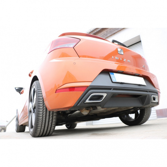 Fox Sportauspuff koncový tlumič výfuku bez elektr. klapky s koncovkou Diesel vzhled pro Seat Ibiza KJ 2015- s motorem 1.5