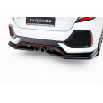 Maxton Design spoiler pod zadní nárazník pro Honda Civic Mk10 Sport, černý lesklý plast ABS