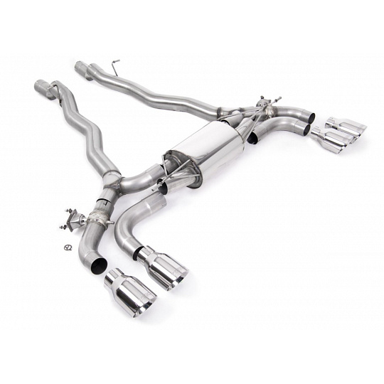 Milltek Sport výfukový systém OPF/GPF Back pro BMW řada 5 M5/M5 Competition 4.4l Twin Turbo F90 Facelift (s OPF/GPF) 2021-2024, GT-100 leštěné koncovky