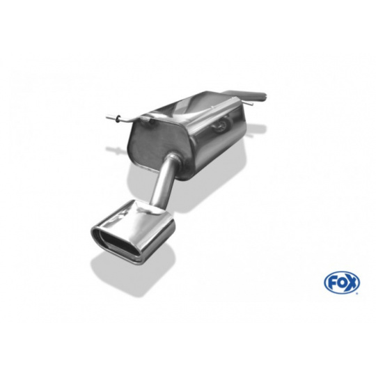 Fox Sportauspuff koncový tlumič výfuku s koncovkou 160x80 Typ 53 pro Volkswagen Caddy  s motorem 1.6 TDI, 1.9 TDI, 2.0 TDI