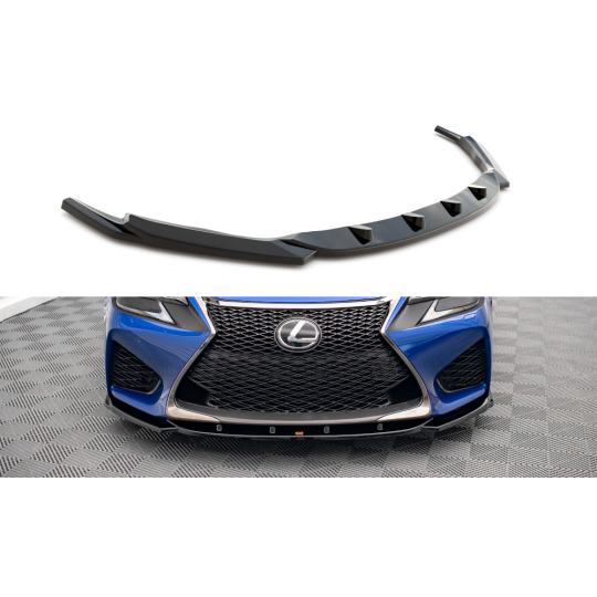 Maxton Design spoiler pod přední nárazník ver.2 pro Lexus GS F Mk4 Facelift, černý lesklý plast ABS