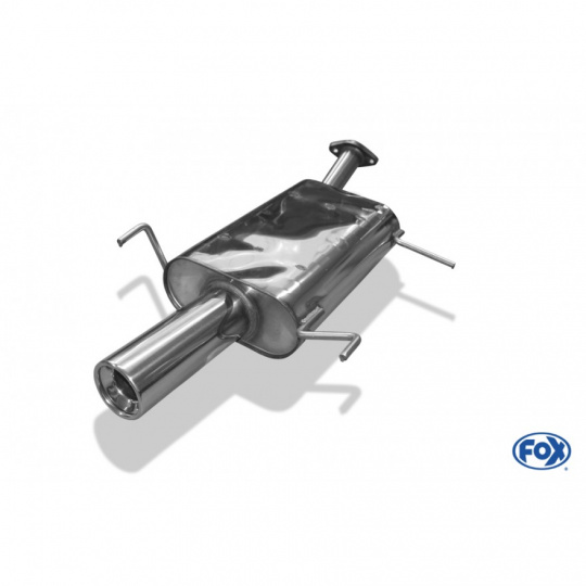 Fox Sportauspuff koncový tlumič výfuku s koncovkou 1x90 Typ 13 pro Nissan Primera s motorem 1.6, 1.8, 2.0, 2.0 TD, Limousine, r.v. 1999-