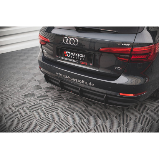 Maxton Design "Street Pro" difuzor zadního nárazníku pro Audi A4 B9, plast ABS bez povrchové úpravy