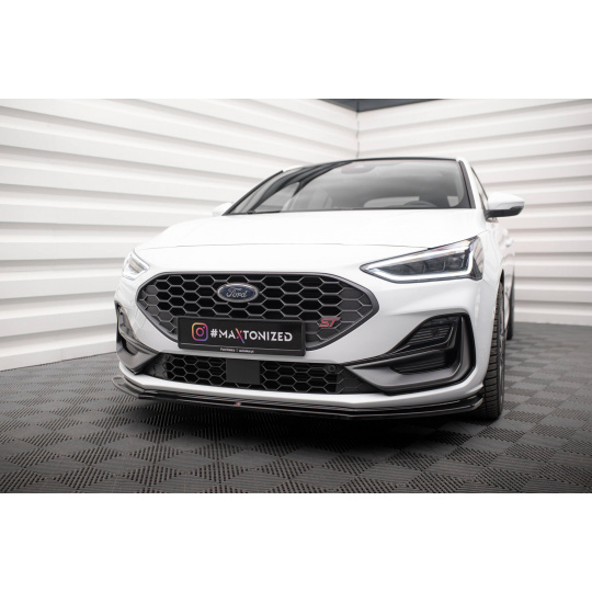 Maxton Design spoiler pod přední nárazník ver.4 pro Ford Focus, Focus ST Mk4, černý lesklý plast ABS Maxton Design spoiler pod přední nárazník ver.4 pro Ford Focus, Focus ST Mk4, černý lesklý plast ABS