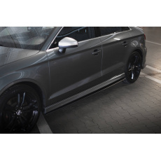 Maxton Design "Street Pro" difuzory pod boční prahy pro Audi S3 8V, plast ABS bez povrchové úpravy, s červenou linkou, Sedan Maxton Design "Street Pro" difuzory pod boční prahy pro Audi S3 8V, plast ABS bez povrchové úpravy, s červenou linkou, Sedan