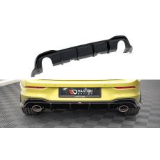 Maxton Design vložka zadního nárazníku pro Volkswagen Golf GTI Mk8, černý lesklý plast ABS, Clubsport Maxton Design vložka zadního nárazníku pro Volkswagen Golf GTI Mk8, černý lesklý plast ABS, Clubsport