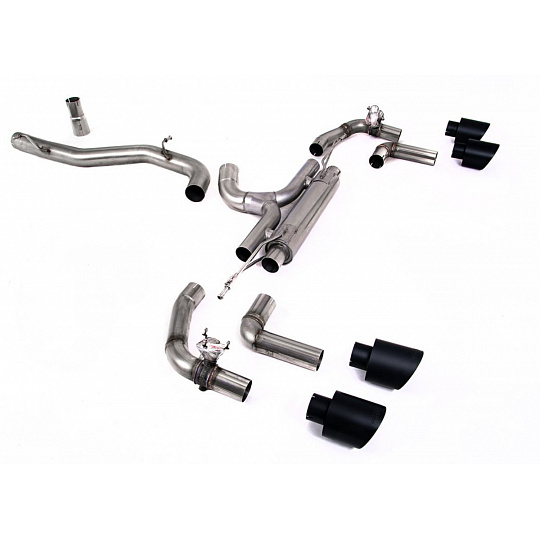 Milltek Sport výfukový systém GPF-Back Race (nejhlasitější) - 80mm / 3.15" pro Volkswagen Golf Mk8 R 2.0 TSI 320PS (s GPF) 2021-2024, typ koncovek: GT-115 černé Milltek Sport výfukový systém GPF-Back Race (nejhlasitější) - 80mm / 3.15" pro Volkswagen Golf Mk8 R 2.0 TSI 320PS (s GPF) 2021-2024, typ koncovek: GT-115 černé