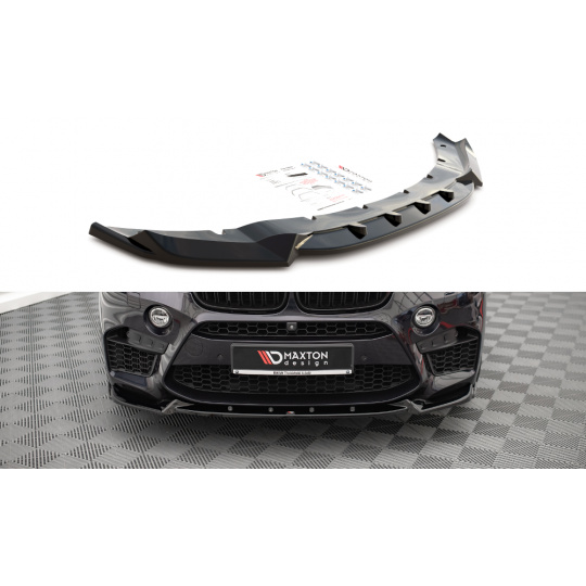 Maxton Design spoiler pod přední nárazník pro BMW X5 M F15, černý lesklý plast ABS
