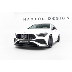 Maxton Design spoiler pod přední nárazník pro Mercedes CLA C118/AMG 35 Facelift, černý lesklý plast ABS, Coupe / Shooting Brake