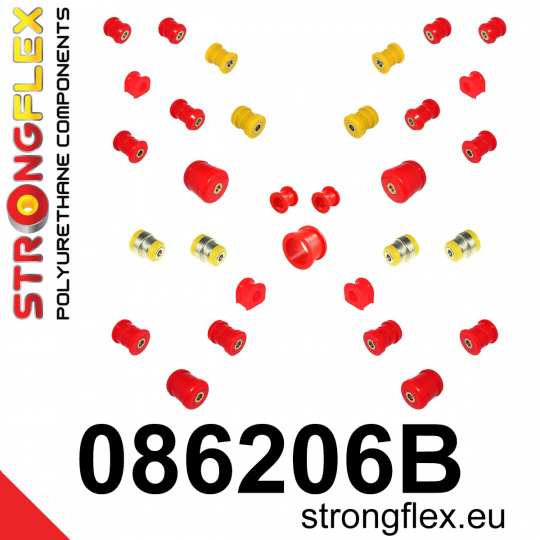 086206B: Strongflex Sada silentbloků zavěšení z polyuretanu