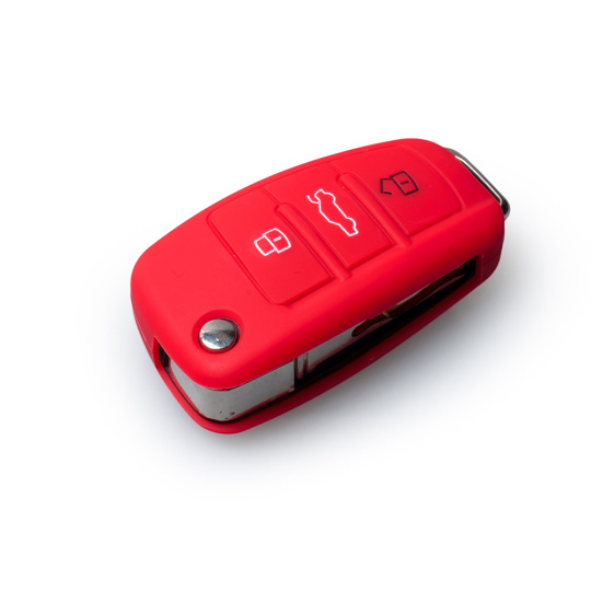 Ochranná krytka na klíč pro Audi s vystřelovacím klíčem, červená