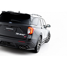 Maxton Design boční difuzory pod zadní nárazník pro Ford Explorer ST Mk6, černý lesklý plast ABS