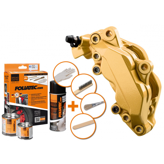 FOLIATEC dvousložková barva na brzdy, barva: zlatá (Prestige gold metallic)