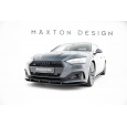 Maxton Design "Street Pro" spoiler pod přední nárazník pro Audi A5 F5 Facelift, plast ABS bez povrchové úpravy, Coupe/Sportback, s červenou linkou