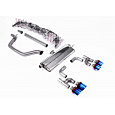 Milltek Sport výfukový systém OPF/GPF Back Golf R Style - Road+ pro Volkswagen Golf Mk8 GTi (Golf R Style Quad Outlet - 245ps s OPF/GPF) 2020-2024, typ koncovek: GT-115 titanově modré