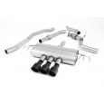 Milltek Sport výfukový systém cat-back bez rezonátoru (hlasitější) - Type-R Style pro Honda Civic FK7 1.5T Si 5-dvéř Hatch (bez OPF/GPF) 2015-2024, GT-100 černé koncovky