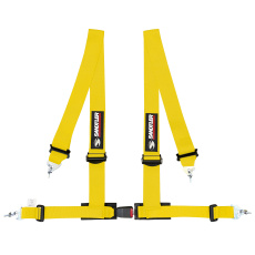 Sandtler čtyřbodový sportovní pás SPONSOR s 3" ramenními popruhy a homologací ECE, barva: žlutá