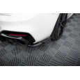 Maxton Design difuzory pod zadní nárazník s křidélky ver. 5 pro BMW řada 1 F20- F21 Facelift, černý lesklý plast ABS, M-Pack/M140i