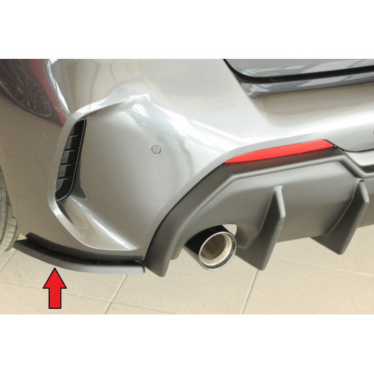 Rieger spoiler pod zadní nárazník na levé straně pro BMW řada 1 F40 hatchback / 4-dr. r.v. 07/19-, plast ABS bez povrchové úpravy