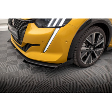 Maxton Design rohové spoilery pod přední nárazník pro Peugeot 208 GT Mk2, černý lesklý plast ABS