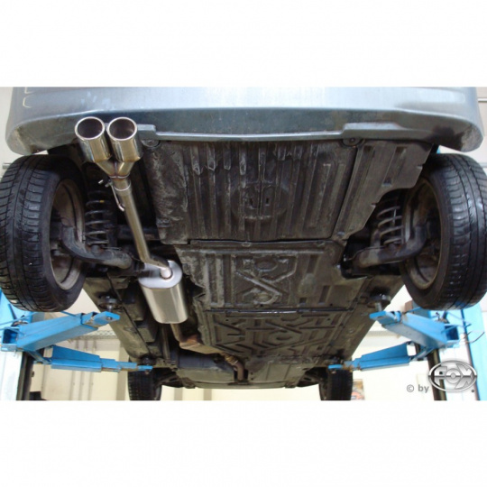 Fox Sportauspuff koncový tlumič výfuku s koncovkou 2x70 Typ 13 pro Mercedes třída A W168 s motorem 1.7 CDI