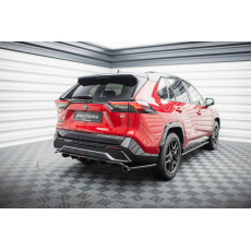 Maxton Design středový spoiler pod zadní nárazník s žebrováním pro Toyota RAV4 Mk5, černý lesklý plast ABS, GR Sport