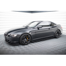 Maxton Design difuzory pod boční prahy pro BMW M6 E63, černý lesklý plast ABS