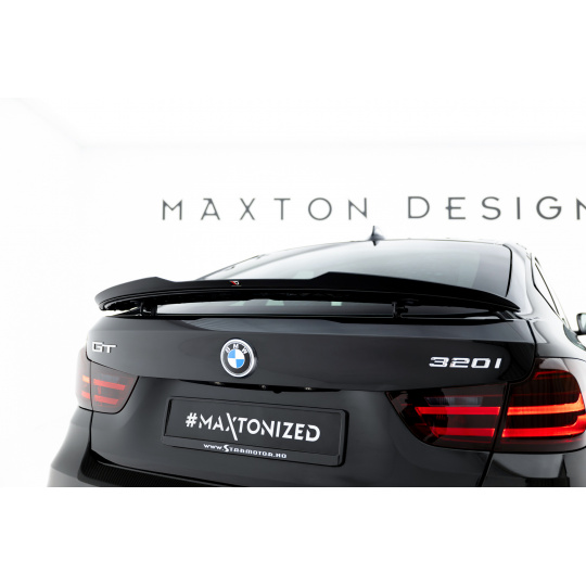 Maxton Design prodloužení spoileru pro BMW řada 3 GT F34, F34 Facelift, černý lesklý plast ABS