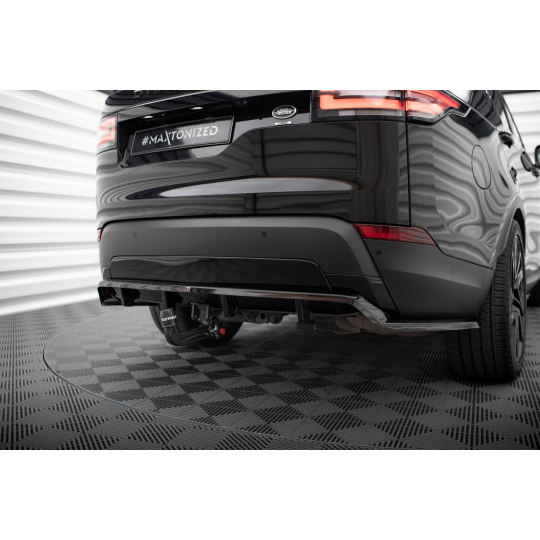 Maxton Design středový spoiler pod zadní nárazník s žebrováním pro Land rover Discovery Mk5 /HSE, černý lesklý plast ABS