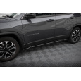 Maxton Design difuzory pod boční prahy pro Jeep Compass Mk2 Facelift Limited, černý lesklý plast ABS
