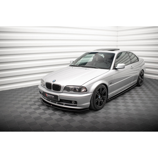 Maxton Design spoiler pod přední nárazník ver.2 pro BMW řada 3 E46, černý lesklý plast ABS, Coupe